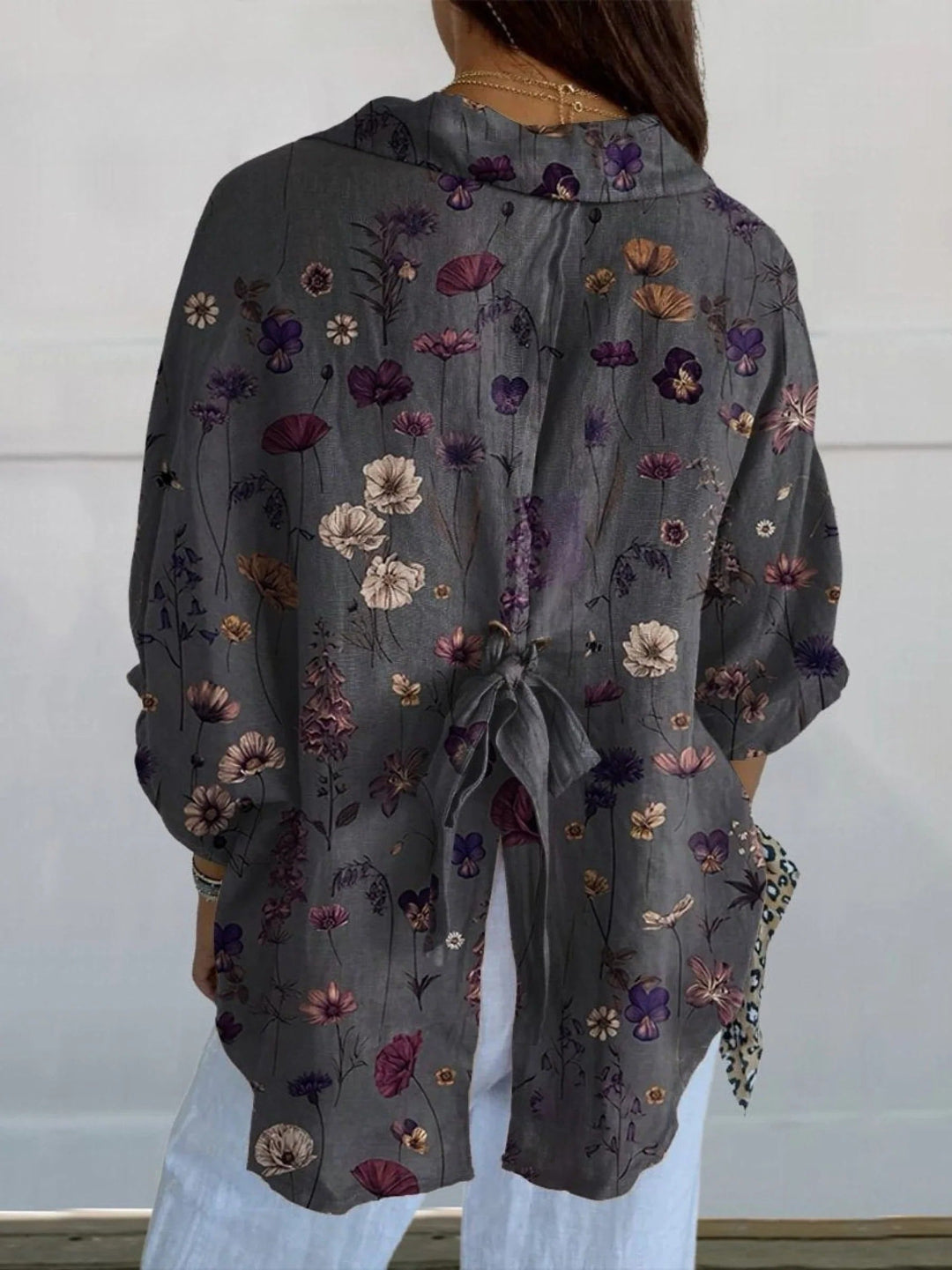 Nerys Floral Pocket Skirt — back view