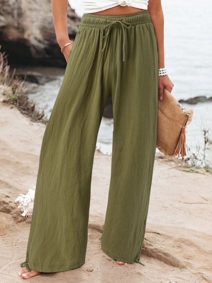 Olwen Wide-Leg Pants — close-up view