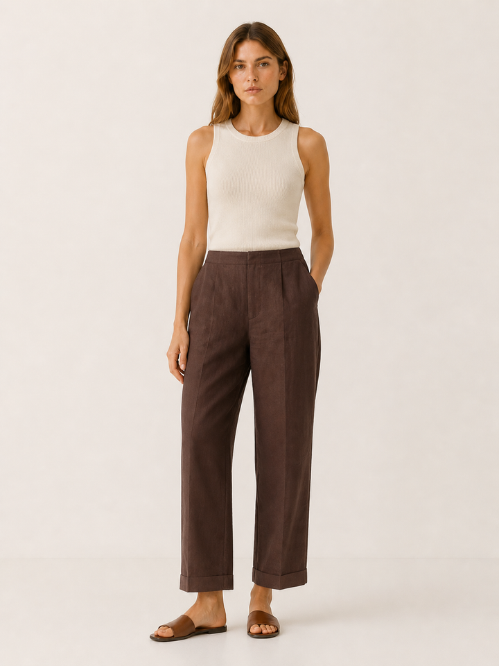Kaia | Lightweight Summer Trousers with Straight Leg