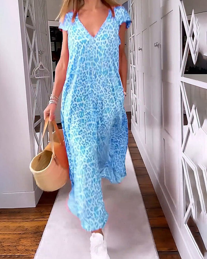 Glaiza Boho Maxi Dress — back view
