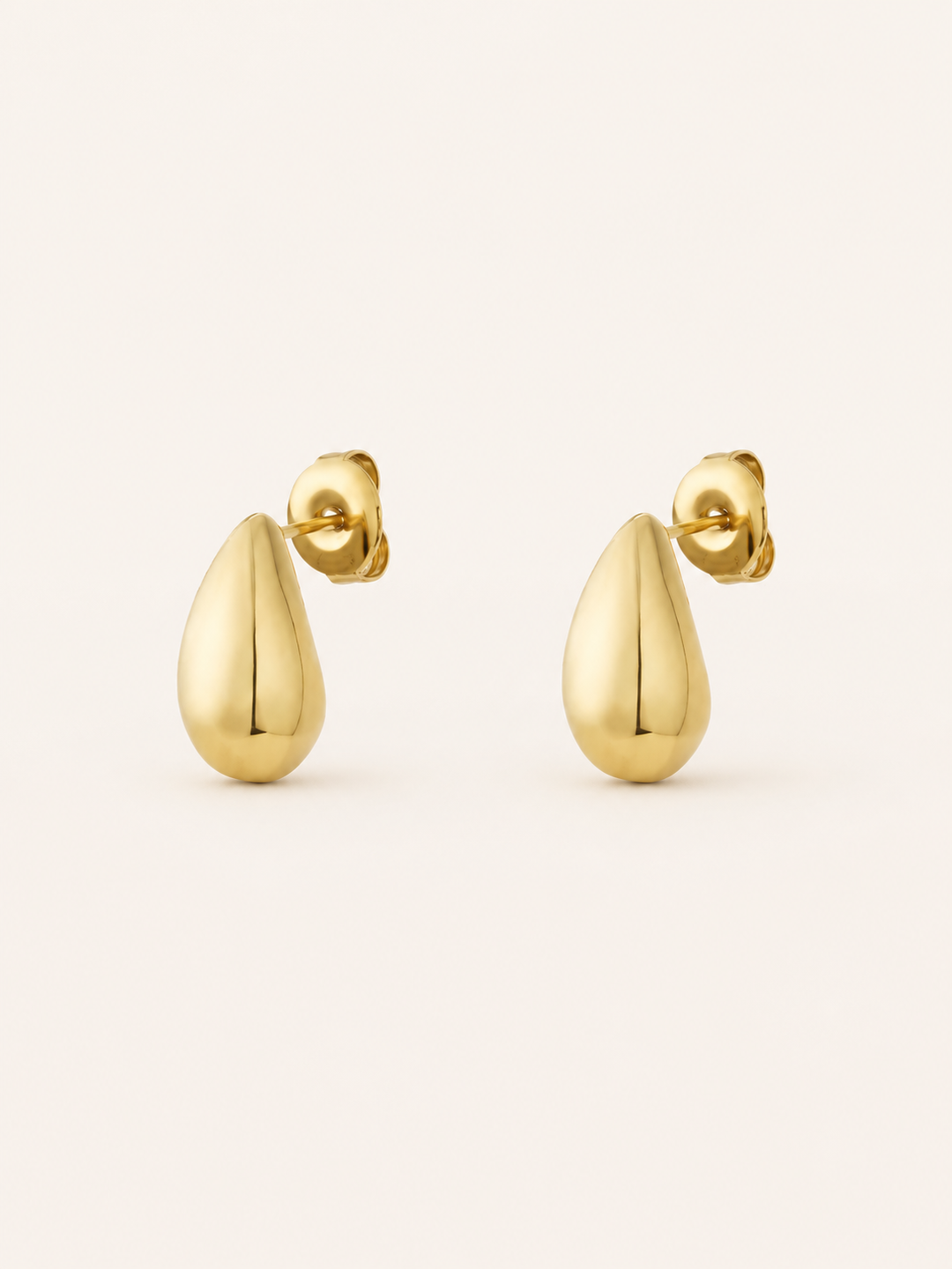 Linnea | Teardrop Stud Earrings with Polished Finish