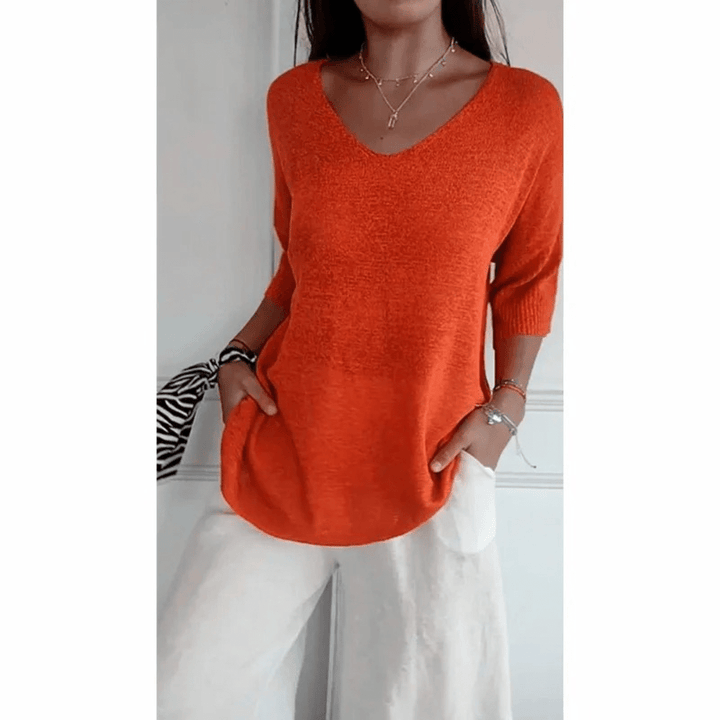 Loraine V-Neck Shirt — front view