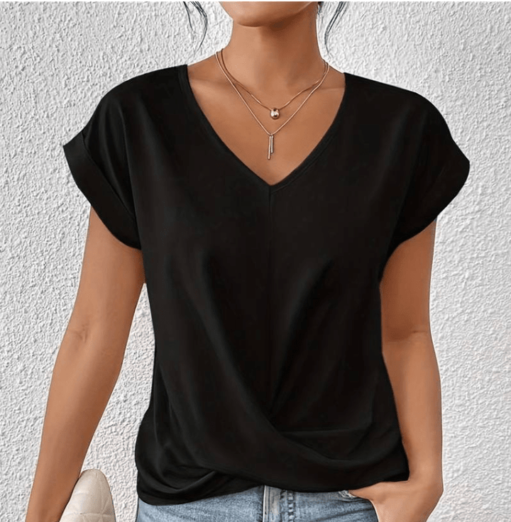 Luna V-Neck Top — side view