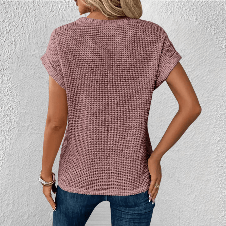 Luna Waffle-Knit Top — additional view