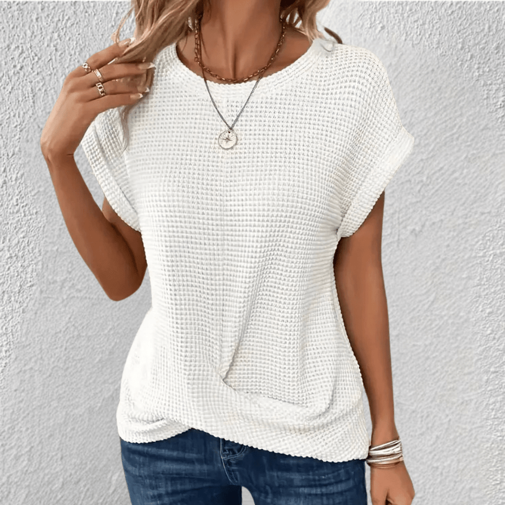 Luna Waffle-Knit Top — alternate view