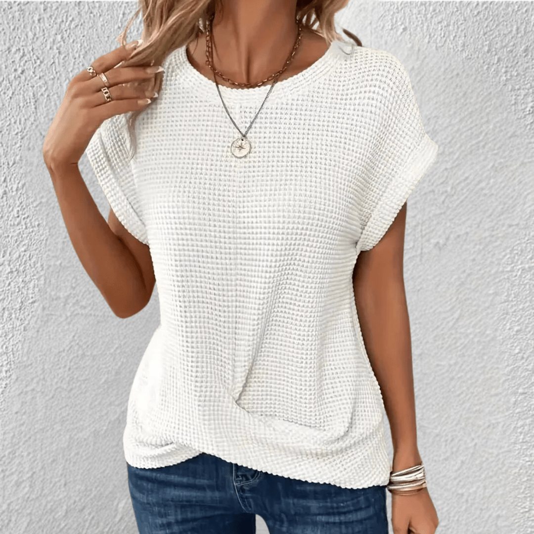 Luna Waffle-Knit Top — alternate view