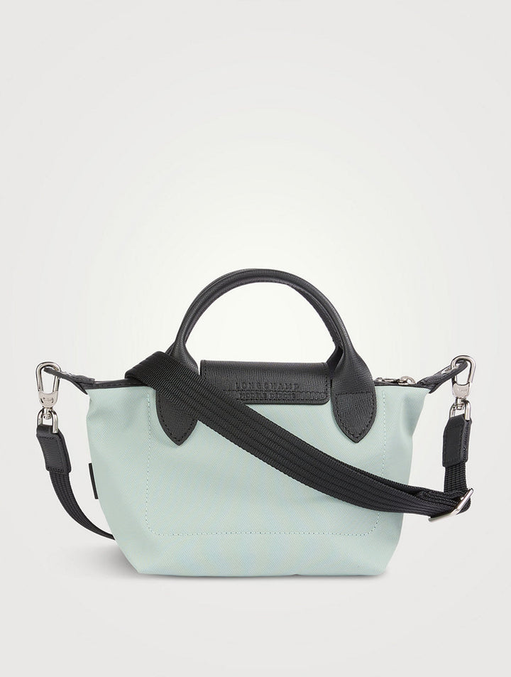 Longchamp Le Pliage Energy XS Verbena Handbag – sage green crossbody, side view