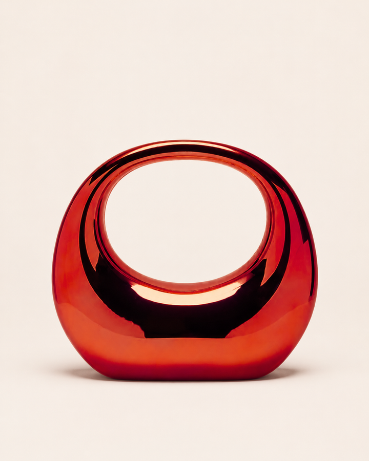 Minerva | Acrylic Clutch Bag with Sculpted Handle