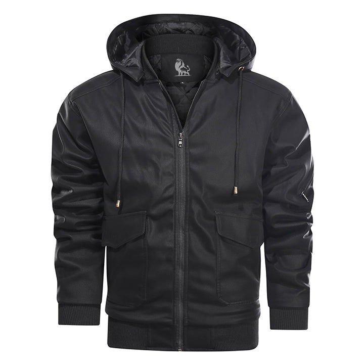 Marziano Brown Leather Jacket Men Side View | The Ashwell