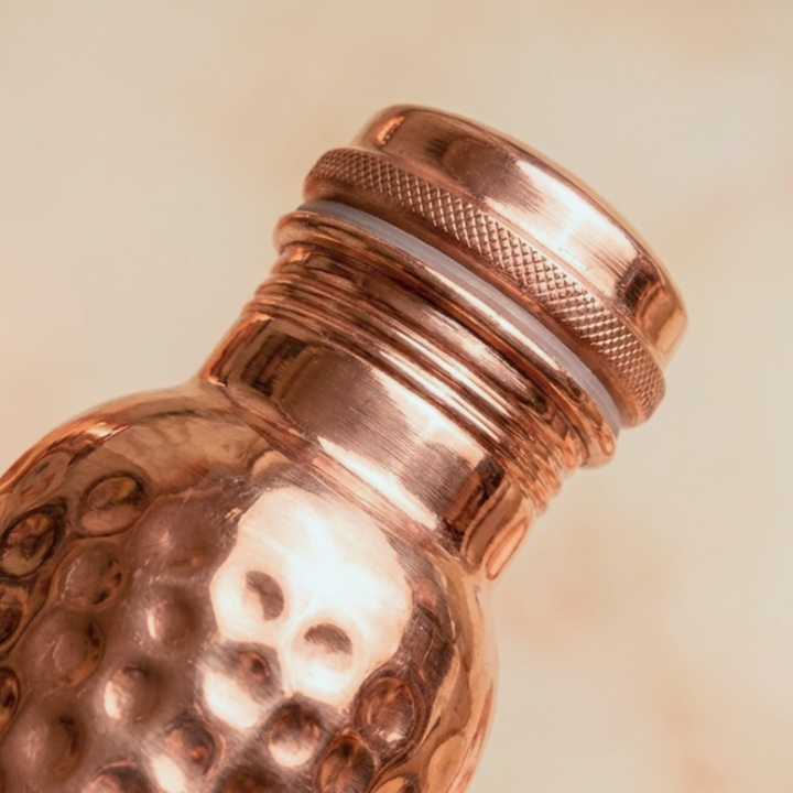 Hammered Pure Copper Water Bottle — 34 oz