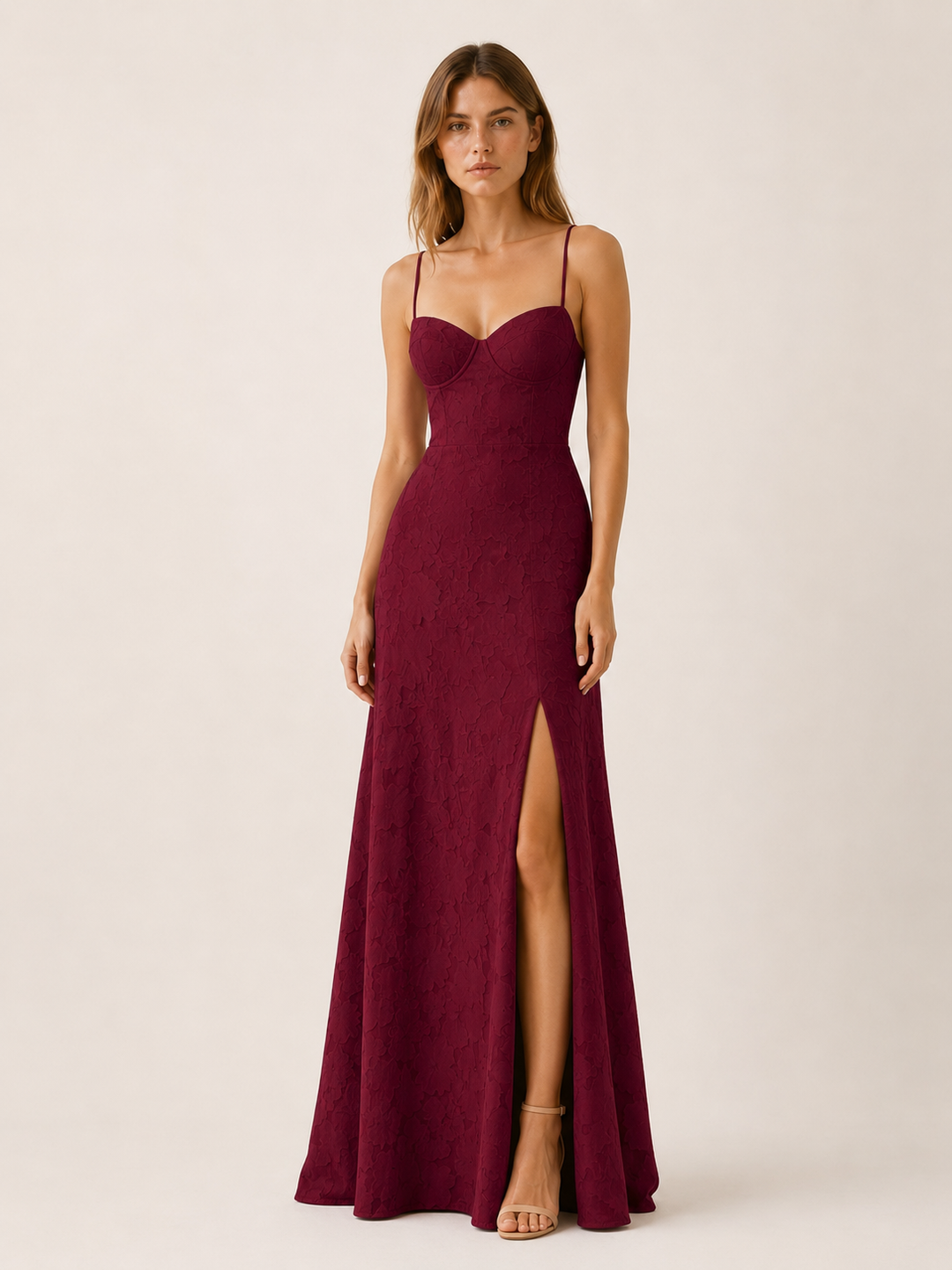Black Floral Lace Maxi Dress with Side Slit – lifestyle