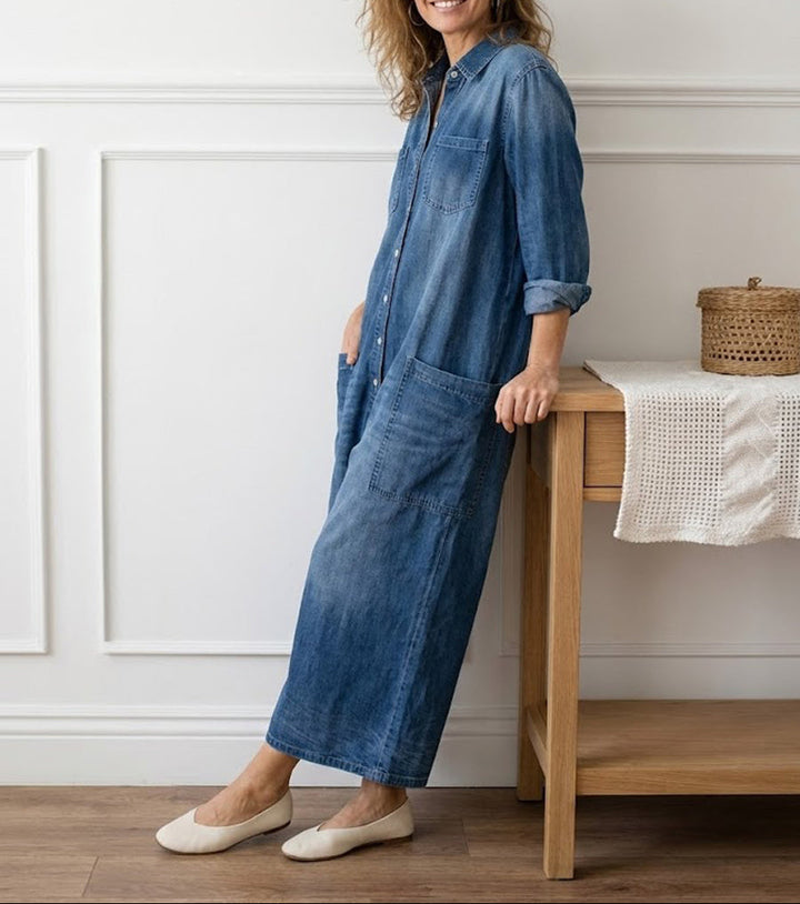 Saylor Denim Jumpsuit — alternate view