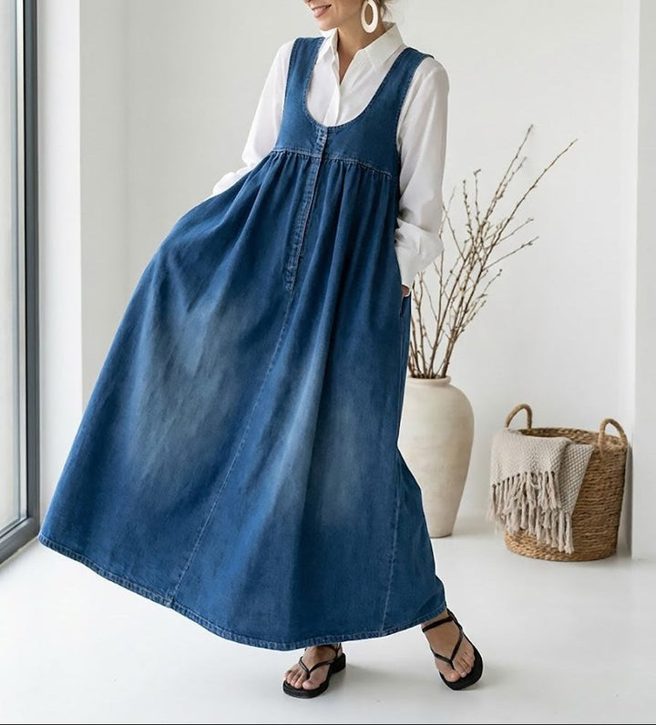 Saylor Denim Dress — side view