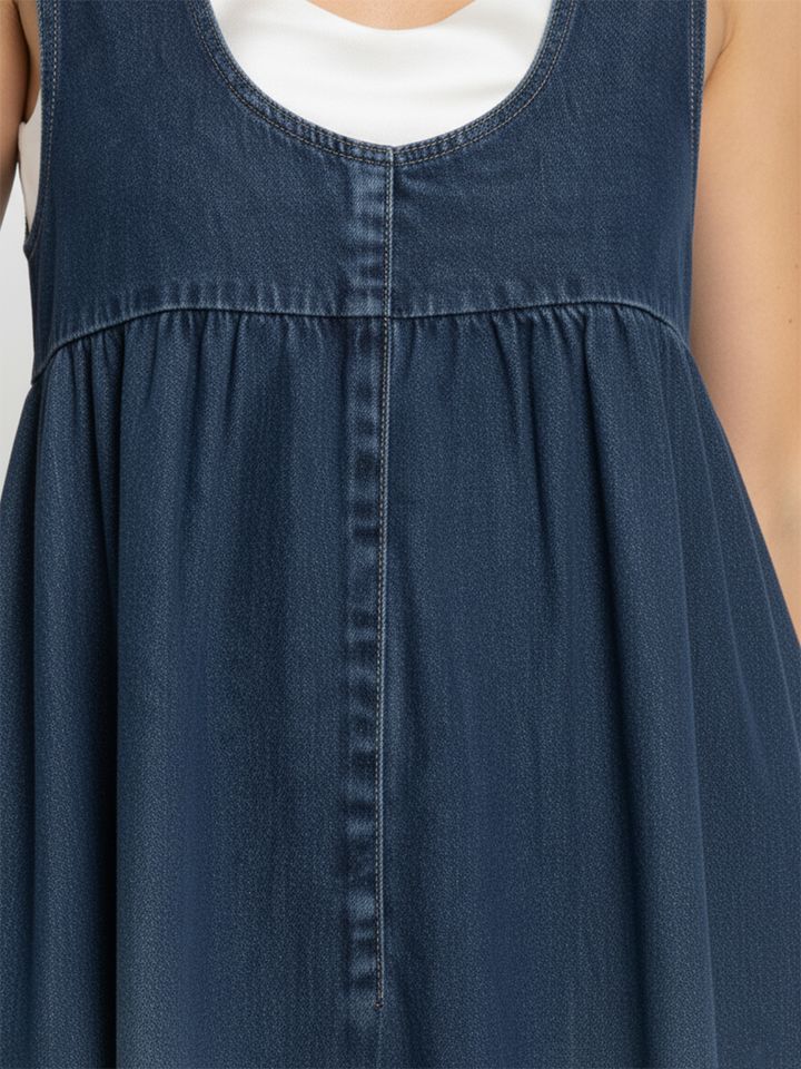 Saylor Denim Dress — back view