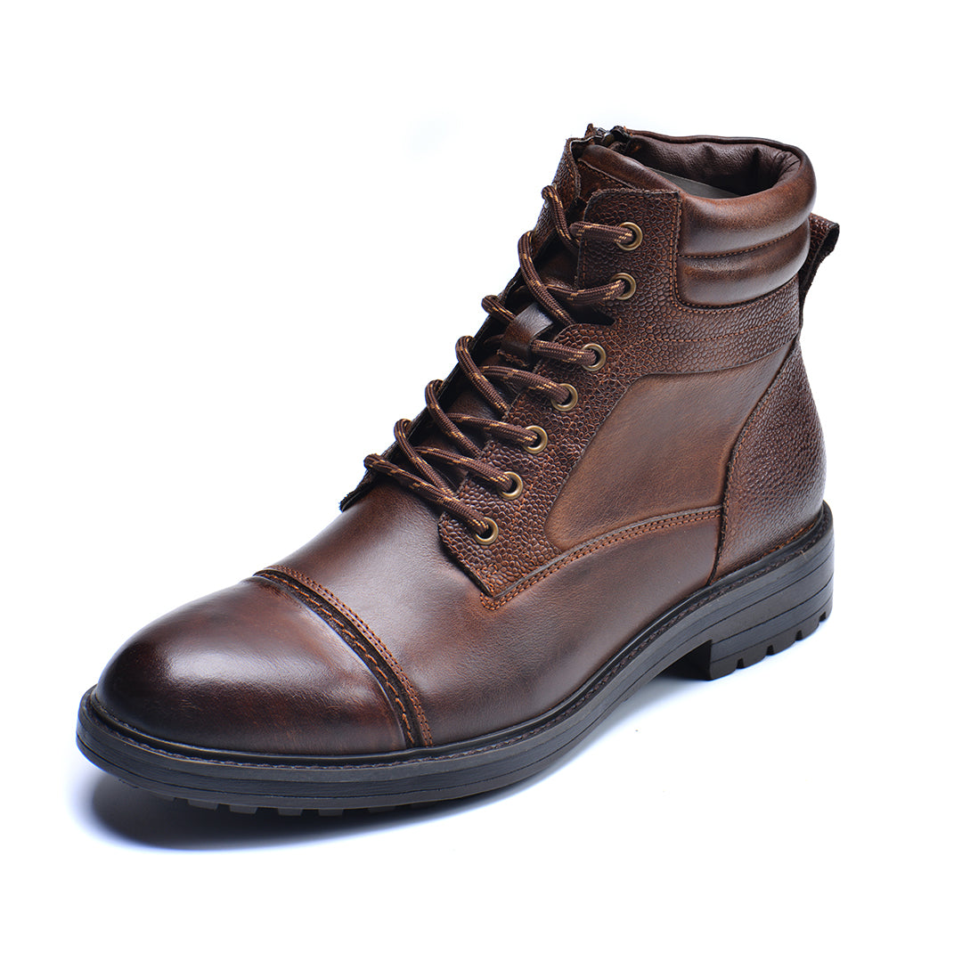 Paladin Brown Leather Boots Mens Side View | The Ashwell