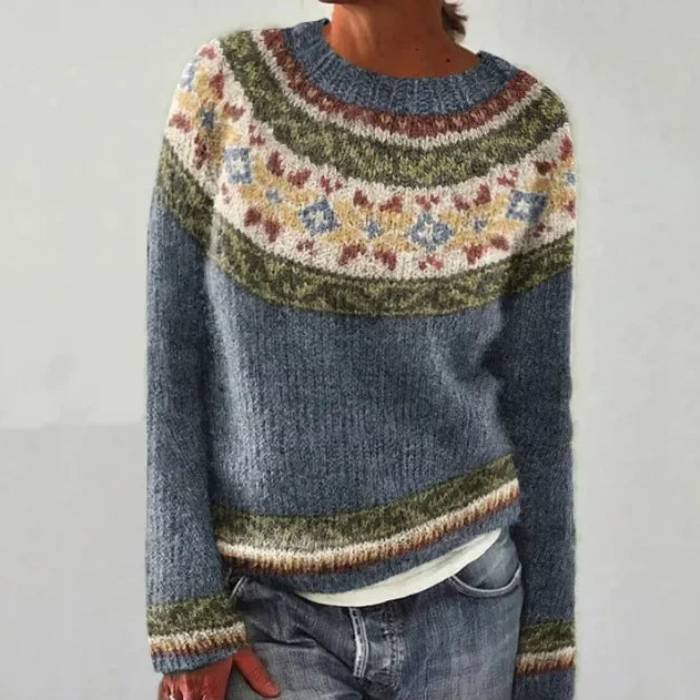 Ella Stylish Retro Sweater — front view
