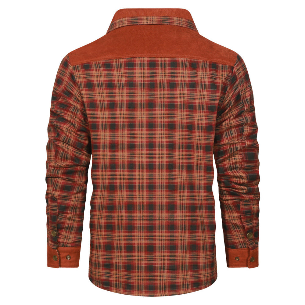 Plaid Shirt Jacket Vintage Red Mens Side View | The Ashwell
