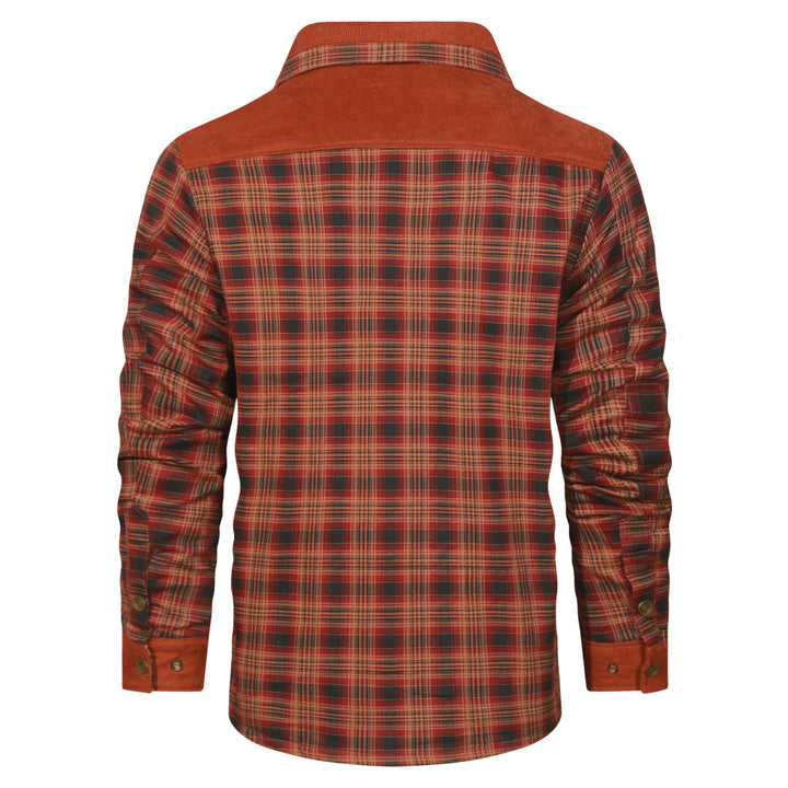 Plaid Shirt Jacket Vintage Red Mens Side View | The Ashwell