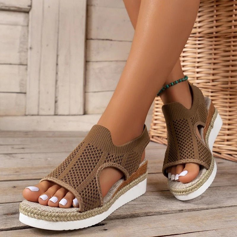 Riley Orthopedic Wedge Sandals — front view