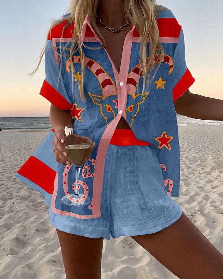 Liza Summer Shorts Set — front view