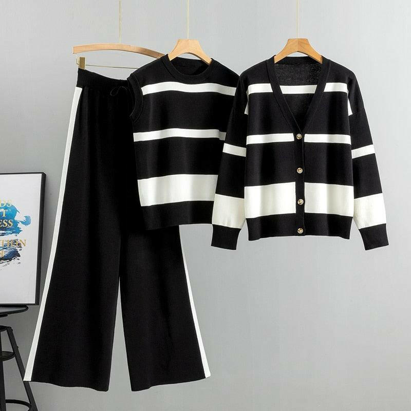 Avery Stylish Loose Casual Three-Piece Set — product view