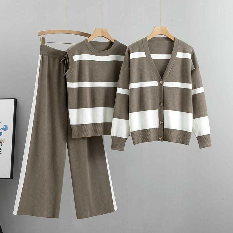 Avery Stylish Loose Casual Three-Piece Set — product view