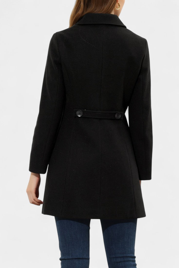 Manea thick coat full length silhouette model