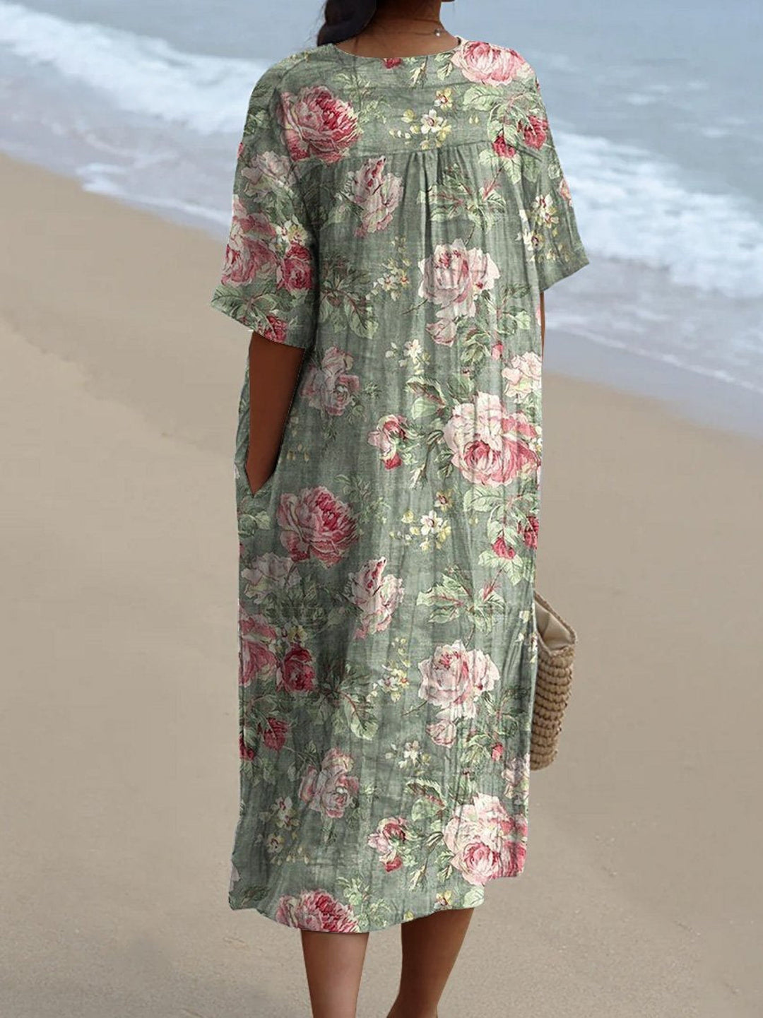 Lina Vintage Floral Maxi Dress — lifestyle shot