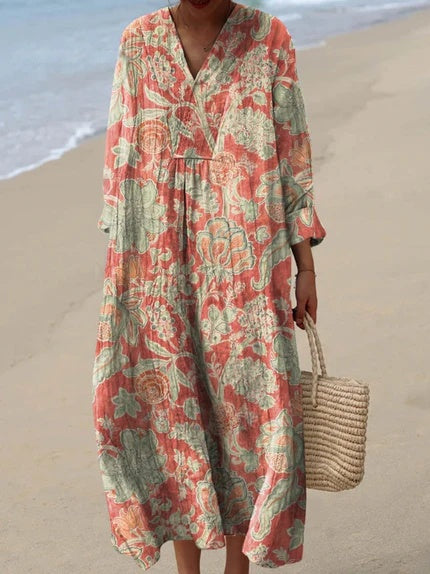 Quirine Printed Maxi Dress — lifestyle shot