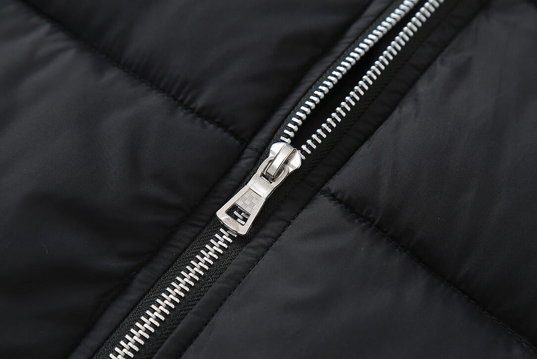 Plaid Puffer Jacket Mens Zipper Detail | The Ashwell