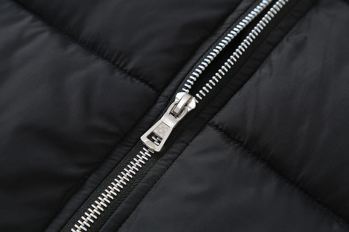 Plaid Puffer Jacket Mens Zipper Detail | The Ashwell