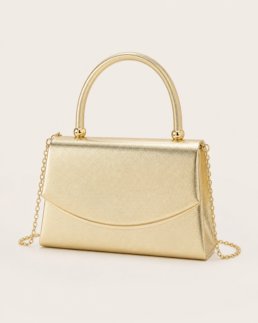 Zirel | Clutch Bag with Structured Top Handle