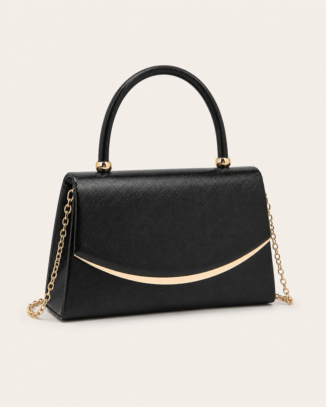 Zirel | Clutch Bag with Structured Top Handle